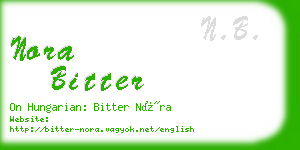 nora bitter business card